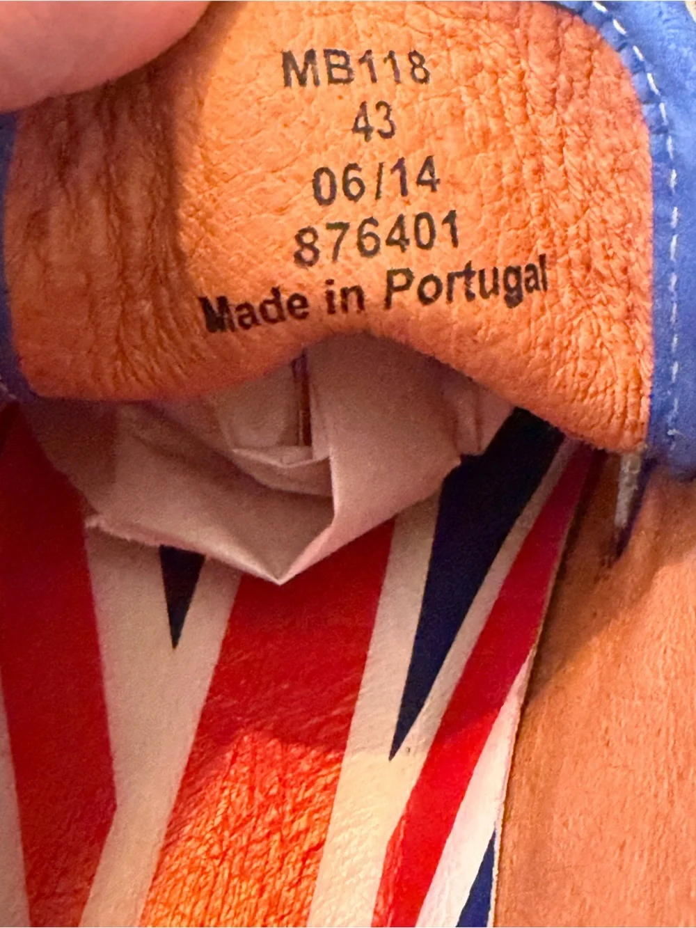 RARE! Boden Men's Blue Suede Chukka Union Jack Desert Boots Sz 43 US 10 / 10.5